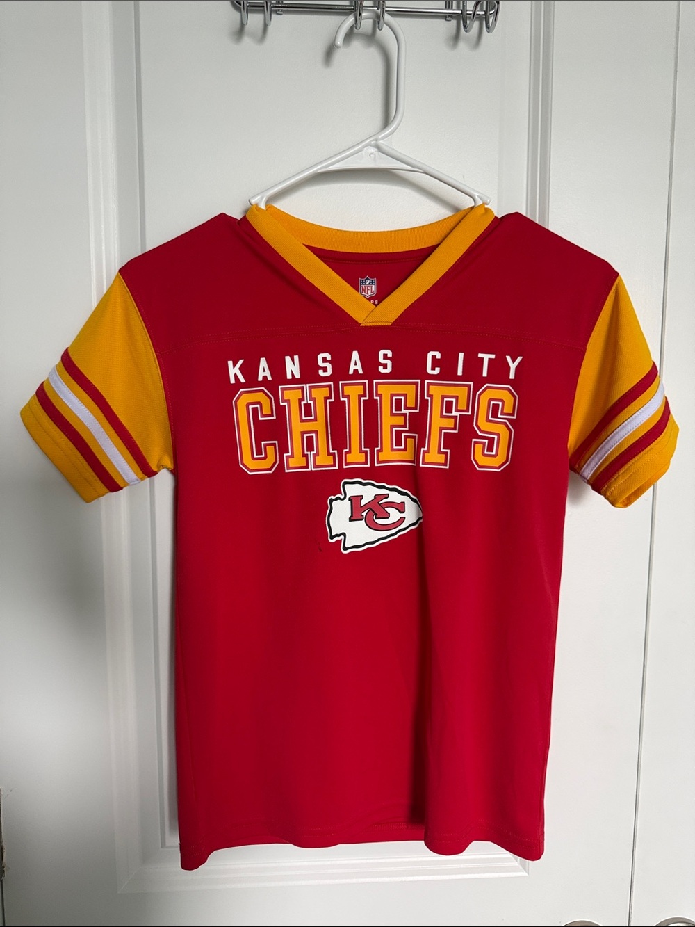 NFL Kansas City Chiefs Kids Red & Yellow Jersey Tee